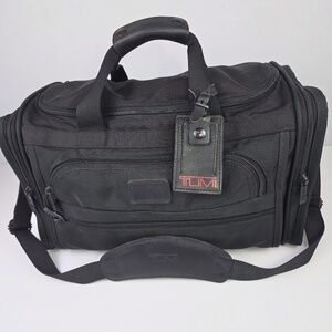 TUMI Alpha Weekend Bag Carry-On Duffle Black Ballistic Nylon 18"x 7"x 11" 221D3